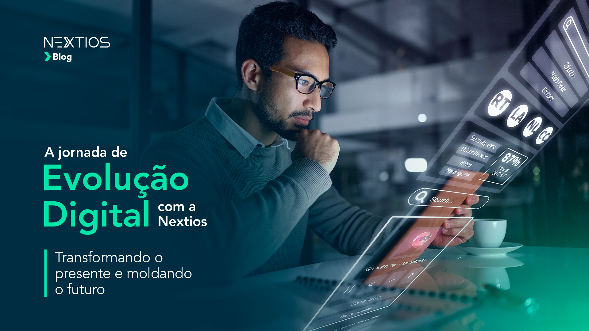 Evolução digital para a empresa – modernizando as operações de negócios por meio de avanços tecnológicos.